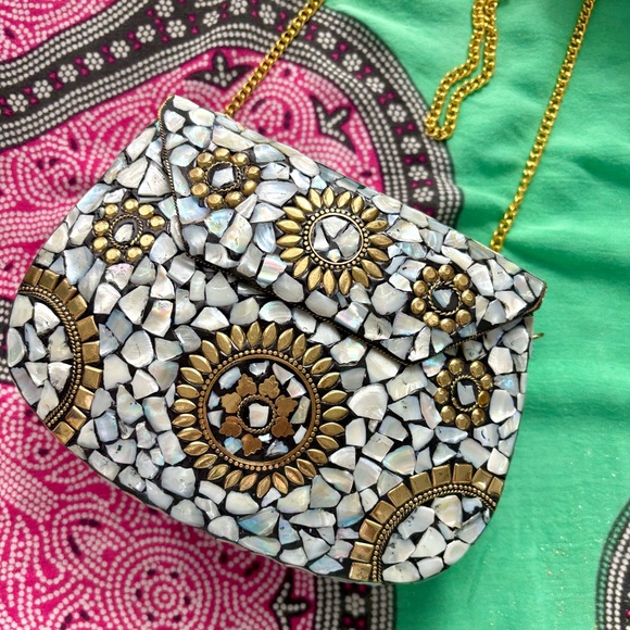 Copper & Shell handbag from Morocco (Handcrafted) - Picture 3 of 7